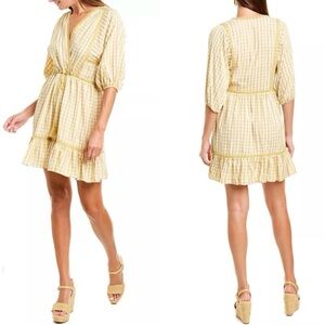 Max Studio Beige and White Patterned Dress